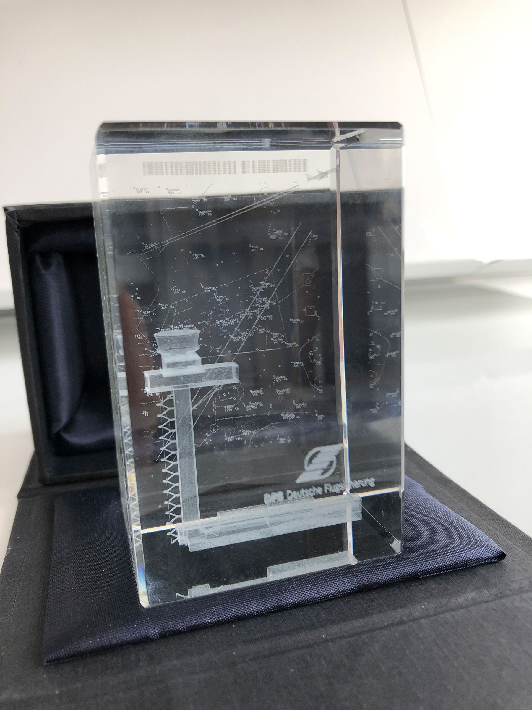 Kristallglasquader mit 3D Motiv